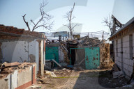Aftermath of Russian occupation of Maksymivka village in Mykolaiv region