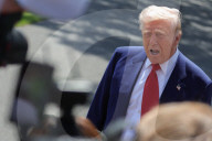 President Trump Departs White House On 100th Day