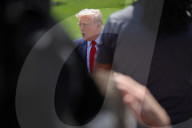 President Trump Departs White House On 100th Day