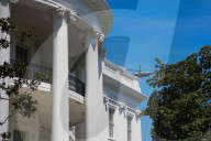 President Trump Departs White House On 100th Day
