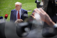 President Trump Departs White House On 100th Day