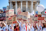 The Medical Profession Demonstrate Against The Proposed Regulation Of Facilities To Promote Medical Deserts