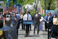 Mayor Of New York City Eric Adams Speaks As Part Of Budget Week At P.S. 20 Anna Silver School In East Village Manhattan New York