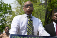 Mayor Of New York City Eric Adams Speaks As Part Of Budget Week At P.S. 20 Anna Silver School In East Village Manhattan New York