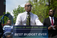 Mayor Of New York City Eric Adams Speaks As Part Of Budget Week At P.S. 20 Anna Silver School In East Village Manhattan New York