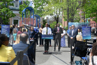 Mayor Of New York City Eric Adams Speaks As Part Of Budget Week At P.S. 20 Anna Silver School In East Village Manhattan New York