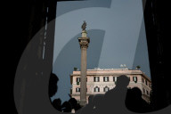 People Pay Tribute To The Tomb Of Pope Francis As Vatican Prepares For Conclave