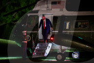 Trump arrives at White House on Marine One, April 29, 2025