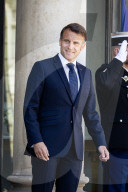 Emmanuel Macron Meets Bart De Wever, Belgium's Prime-Minister, At The Elysee Palace In Paris
