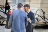 Emmanuel Macron Meets Bart De Wever, Belgium's Prime-Minister, At The Elysee Palace In Paris