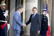 Emmanuel Macron Meets Bart De Wever, Belgium's Prime-Minister, At The Elysee Palace In Paris