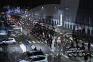 The Torchlight Procession For The 50 Years Since The Murder Of Sergio Ramelli, 18-year-old Member Of MSI Killed In 1975 By Militants Of Avanguardia Operaia And In Memory Of Carlo Borsani And Enrico Pedenovi Organized By Far Right Activists In Milan