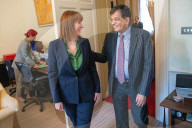 Rachel Reeves UK Chancellor of the Exchequer welcomes India’s Minister of Commerce and Industry Piyush Vedprakash Goyal