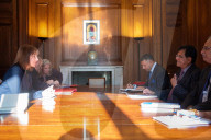 Rachel Reeves UK Chancellor of the Exchequer welcomes India’s Minister of Commerce and Industry Piyush Vedprakash Goyal
