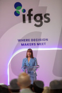Rachel Reeves UK Chancellor of the Exchequer gives a speech at the Innovate Finance conference