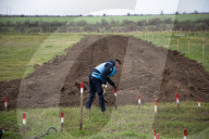 Sappers clear Russian laid landmines in Ukraine's farmlands