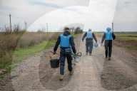 Sappers clear Russian laid landmines in Ukraine's farmlands
