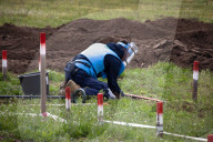 Sappers clear Russian laid landmines in Ukraine's farmlands