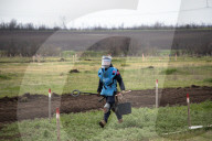 Sappers clear Russian laid landmines in Ukraine's farmlands