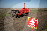 Sappers clear Russian laid landmines in Ukraine's farmlands