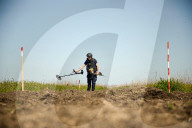 Sappers clear Russian laid landmines in Ukraine's farmlands