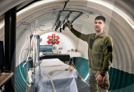Underground surgical field hospital on Ukriane's front line