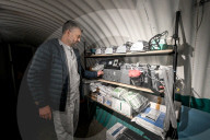 Underground surgical field hospital on Ukriane's front line
