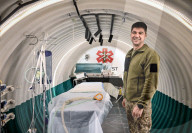 Underground surgical field hospital on Ukriane's front line