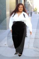 Da'Vine Joy Randolph arrive at Live with Kelly & Mark in New York City