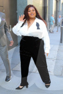 Da'Vine Joy Randolph arrive at Live with Kelly & Mark in New York City
