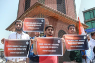 Protest Over Harassment Faced By Kashmiri Students