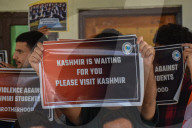 Protest Over Harassment Faced By Kashmiri Students