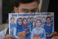 Protest Over Harassment Faced By Kashmiri Students