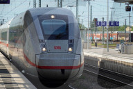 ICE High-speed Train Arriving At Ingolstadt Central Station