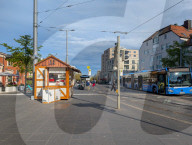 Public Transport At Pasinger Bahnhofsplatz In Munich