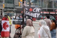 Protest Against Canadian Prime Minister Mark Carney In Toronto