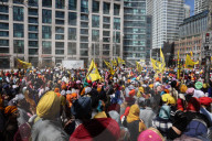 Sikhs Take Part In A Nagar Kirtan During Vaisakhi In Toronto, Canada