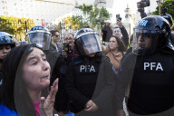 Demonstration By Retirees Demanding Remedies And Improvements To Their Retirement Plans