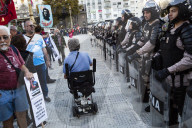 Demonstration By Retirees Demanding Remedies And Improvements To Their Retirement Plans