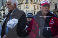 Demonstration By Retirees Demanding Remedies And Improvements To Their Retirement Plans