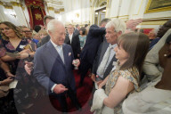 King Charles and Queen Camilla at Buckingham Palace reception