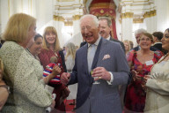 King Charles and Queen Camilla at Buckingham Palace reception