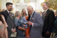 King Charles and Queen Camilla at Buckingham Palace reception