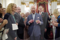 King Charles and Queen Camilla at Buckingham Palace reception