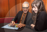 Going for Goldblum: fans flock to Jurassic Park star Jeff Goldblum in London.