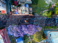 Drone View Of Rato Machindranath Festival In Nepal.