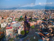 Drone View Of Rato Machindranath Festival In Nepal.