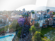 Drone View Of Rato Machindranath Festival In Nepal.