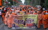 Protest March To Protect Hindus In Kolkata, India