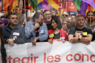 Workers' Day Demonstration In Barcelona, Spain.
